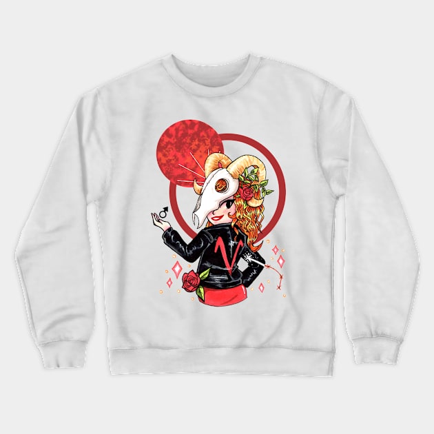 Aries Crewneck Sweatshirt by LittleGreenHat